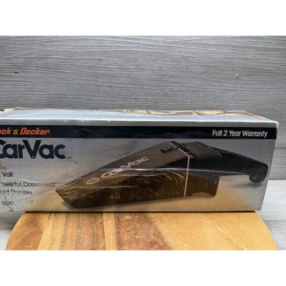 VTG Black & Decker CarVac 9510 12 Volt Car Vacuum Sweeper Black Portable - Picture 1 of 8